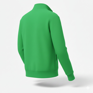 Nouveautés 2026 – Sweat-shirt polaire imprimé pour homme, col montant, demi-zip, 100 % coton, teint uni, collection hiver, OEM - Product Image 5