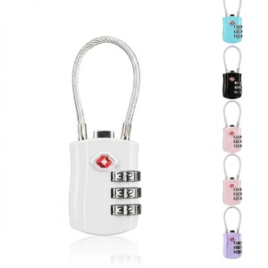 Customs Password Anti-theft 3 Digit Combination TSA <b>Suitcase</b> Luggage Coded <b>Lock</b> Travel Security Tool Wire Rope Cabinet <b>Lock</b> - Product Image 1
