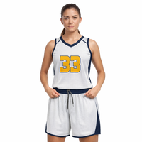 Ensemble de maillots de basket-ball personnalisés pour femmes, uniforme d'équipe, maillot sans manches, shorts, logo personnalisé imprimé, service OEM, respirant, taille plus