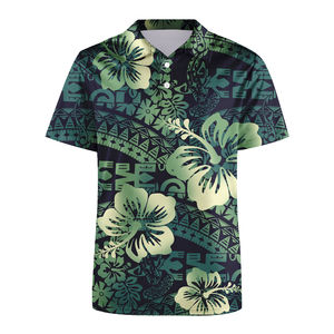 Camisa Polo de Manga Corta para Hombre, Diseño Tribal Polinesio Elei, Botones Sueltos, Moda Casual, Transpirable, a Buen Precio, Gran Venta - Product Image 2