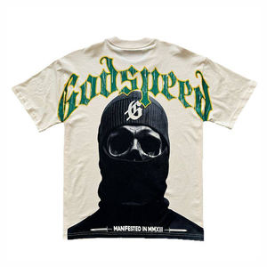 เสื้อยืดผู้ชายขายดี ผ้าทวิลล์โพลีเอสเตอร์ 100% คอตั้ง ทรงโอเวอร์ไซส์ ใส่สบาย น้ำหนัก 120 กรัม พิมพ์ลายดิจิตอล ลายเรียบ - Product Image 1