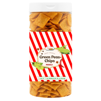 Chips Crujientes de Guisantes Verdes Salados, Snack Vegetal Namkeen, Sin Gluten, Cuadrados, para Venta al por Menor y al por Mayor