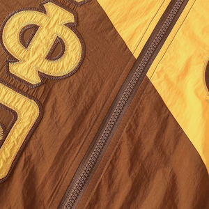 Iota Phi Theta Full Zip Windbreaker <b>Jacket</b> Brown Gold Greek Apparel Fraternity Lightweight <b>Jacket</b> Stylish Fit - Product Image 5