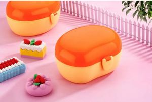 Top Quality Mango Shape Plastic <b>Lunch</b> <b>Box</b> with Spoon And Fork Long-term Daily Use On Sale Price By Exporter - Product Image 4