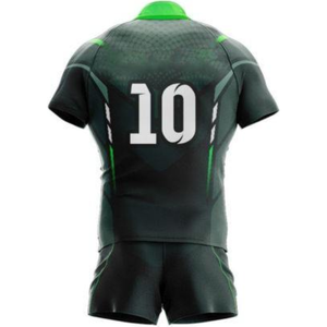 Uniforme de rugby élégant, short imprimé par sublimation, taille élastique, tissu respirant antibactérien, haute qualité, personnalisable à l'avant - Product Image 3