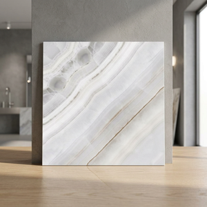 Carreaux de sol en porcelaine émaillée effet marbre poli 600x600mm (60x60cm) épaisseur 10mm, garantie à vie, pour piscines - Product Image 5