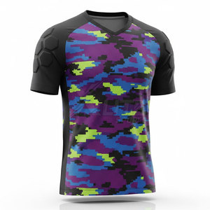 Jersey de Portero de Manga Corta con Diseño Personalizado OEM, Calidad Premium, Talla Grande, Absorbe la Humedad, para Clubes y Equipos - Product Image 2