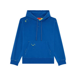 Sudadera con Capucha Personalizada para Hombre, Estilo Desgastado, 100% Algodón, Felpa Francesa, Sudadera Holgada de Estilo Urbano, Sudadera con Capucha Desgarrada para Hombre, 100% Algodón - Product Image 1