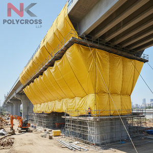 Bâche de protection pour travaux de ponts, imperméable et renforcée en PE, pour projets de construction de ponts - Product Image 4