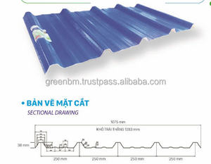 4-Layer ASA Plastic Roofing Sheets Anti Corrosion Customized Length <b>Masonry</b> <b>Materials</b> Vietnamese 1070mm Width PVC Roof Sheet - Product Image 5