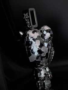 จี้ห้อยคอฮิปฮอปเงินแท้ประดับมอสซาไนต์สีดำขาว ดีไซน์การ์ตูนน่ารัก - Product Image 2