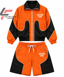 Custom Manufacture Design Color Block Windbreaker Sportswear 2 Piece <b>Set</b> <b>Men</b>’s Lightweight Athletic Jacket & <b>Shorts</b> Tracksuit - Product Image 4