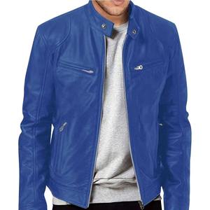 Veste en cuir véritable pour homme, cuir de vachette de qualité supérieure, veste de motard, mode hiver, fournisseur d'usine OEM personnalisé - Product Image 4