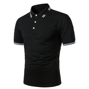 Chemises décontractées pour hommes à manches courtes en tissu PK spécial respirant 100 % coton, grandes tailles, avec logo brodé personnalisé - Product Image 3