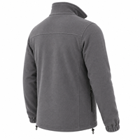 Veste polaire personnalisée pour homme de haute qualité, entièrement zippée, col montant, poches zippées, chaude pour l'hiver, pour l'extérieur, ton neutre, logo frontal