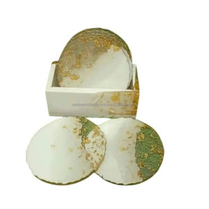 Posavasos elegantes de resina ahumada hechos a mano, vasos artísticos modernos, diseño de remolino único, Decoración de mesa elegante, accesorios de resina - Product Image 2