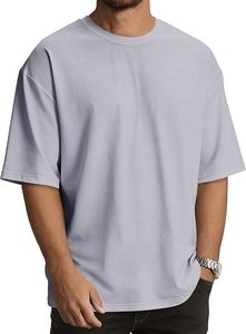T-shirt Homme Oversize 100% Coton Grammage Lourd 220g, Coupe Boxy, Impression Personnalisée sur Épaule, Style Hip Hop, Grande Taille, Vierge - Product Image 2