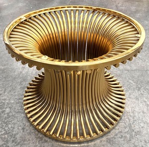 Modern Durable Brass <b>Coffee</b> <b>Table</b> with <b>Acrylic</b> Top Midcentury Design Living Room Furniture - Product Image 6