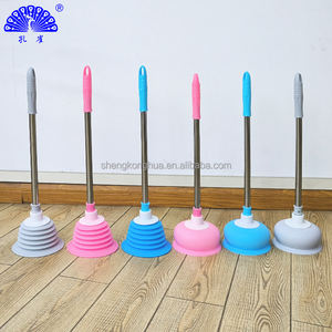 Set di stantuffo per WC ad alta pressione con manico lungo per scarico e scopa per bagno - Product Image 2