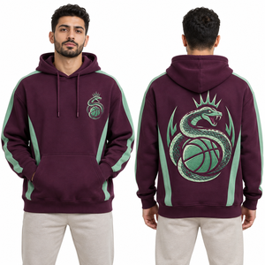 <b>Applique</b> Hoodies Custom Tackle Twill <b>Letter</b> Cotton Fleece Team Pullover OEM Wholesale Soft Touch Streetwear Teamwear Casual Wear - Product Image 2