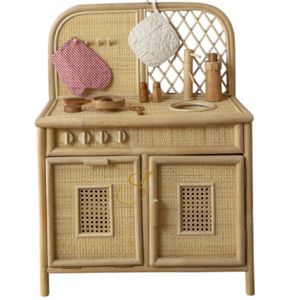 Cocinita Infantil Lumier Rattan Small Sprouts para Niños de 2 a 4 Años, Material de Bambú, Diseño Unisex - Product Image 3