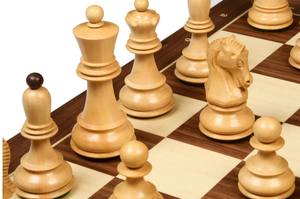 Jeu d'échecs de style Fischer Dubrovnik Premium 1950, pièces de 3,75 pouces en bois de sheesham et de buis, au meilleur prix - Product Image 2