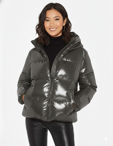 Chaquetas Acolchadas de Manga Larga para Mujer, Estilo Moderno, de Algodón Teñido, Transpirables, Ecológicas, Ligeras, Impermeables, Bordadas, con Relleno Grueso - Product Image 6