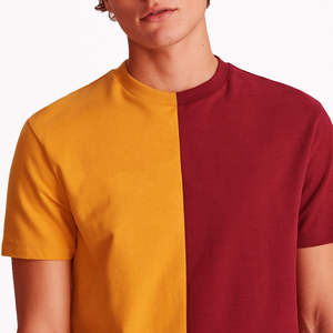 Camiseta de verano de algodón de alta calidad, oversize, con cuello redondo, estilo streetwear, hip hop, con estampado gráfico personalizado, para hombre, bicolor. - Product Image 2