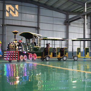 Train électrique sans rails Nova Rides 28 places en acier pour <span class=keywords><strong>centre</strong></span> <span class=keywords><strong>commercial</strong></span> extérieur et parc d'attractions, autonomie 50-60 km - Product Image 4