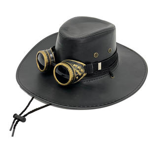 Sombrero de Vaquero Occidental Vintage Hecho a Mano con Cuero Genuino para Senderismo, Equitación, Viajes y Moda - Product Image 2