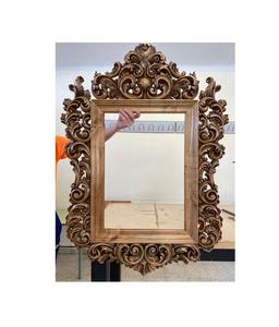 กรอบกระจกไม้แกะสลักลายใหม่ล่าสุด สำหรับแขวนผนัง พร้อมการตกแต่งที่สมบูรณ์แบบและขนาดมาตรฐาน - Product Image 1