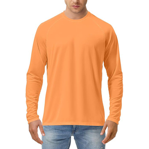 Nouveau T-shirt à manches longues pour homme, coupe ajustée, pour l'été, respirant, séchage rapide, style décontracté, logo personnalisé, taille unique, T-shirt à manches longues - Product Image 1