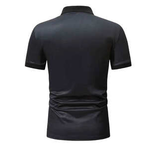 Polo à carreaux personnalisé en gros pour hommes, manches courtes, décontracté, pour le golf, respirant, mélange de coton, hauts OEM ODM - Product Image 2