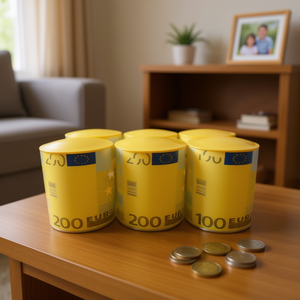 Salvadanaio Hucha XL in plastica con design da 200 euro per risparmi - Product Image 3