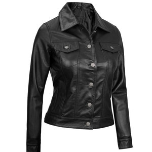Chaqueta de Cuero para Mujer, Estilo Moderno, Cómoda, Precio al por Mayor, Nueva Llegada - Product Image 1