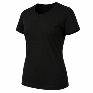 Wholesale Eco-Friendly Logo Plain Women T-<b>Shirt</b> Solid <b>Colour</b> Crew Neck Casual Streetwear Short Sleeve All Seasons High Quality - Product Image 5