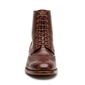 Bottes Chukka en cuir véritable marron pour homme, de qualité supérieure, à lacets, bout pointu, couleur unie, pour toutes les saisons, de BD - Product Image 2