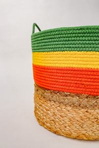 ตะกร้าจู๊ตถักมือผสมฝ้าย สำหรับเก็บของตกแต่งบ้าน ขายส่ง B2B - Product Image 4