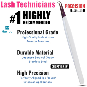 High-Performance Color-Blocked Stainless Steel Modern Purple Pointed Tip Durable Precision Ergonomic Lash Extension Tweezers - Product Image 4