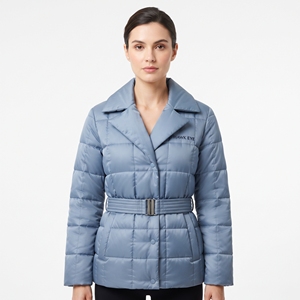 Chaqueta de Invierno Acolchada Ligera para Mujer, Abrigo Acolchado con Cinturón, Ropa Exterior Informal y Cálida - Product Image 1
