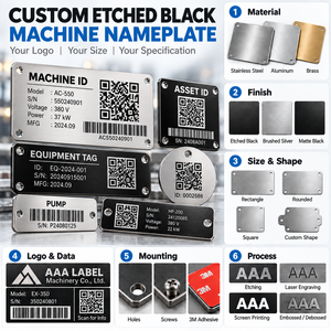Etiquetas de Identificación de Acero Inoxidable Personalizadas con Código QR para Máquinas con Números de Serie OEM - Product Image 6