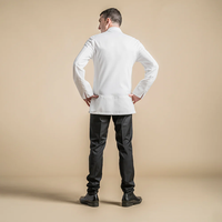 Vêtements de cuisine pour chef, uniformes de serveur et serveuse, veste de chef à manches longues pour homme, prix de gros, pour restaurant et hôtel