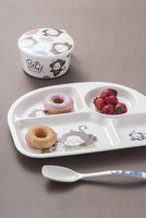 Assiettes en mélamine à 4 compartiments, incassables, réutilisables, vaisselle personnalisée pour restaurant, pour école maternelle, pour enfants