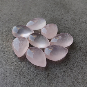 Piedra Preciosa de Cuarzo Rosa de Calidad AAA+ en Forma de Lágrima, Calibrada, en Forma de Pera, Disponible en Todos los Tamaños - Product Image 4