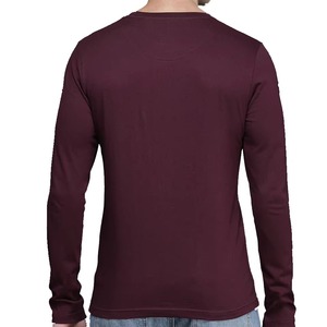 Camisa de hombre de talla grande, manga larga, de la mejor calidad, color borgoña, corte holgado, antiencogimiento, 100% algodón, transpirable y ecológica. - Product Image 2