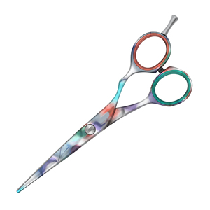 Pince à cils de coiffeur en acier inoxydable de marque privée personnalisée ciseaux de toilettage pour coiffure à pointe plate - Product Image 1