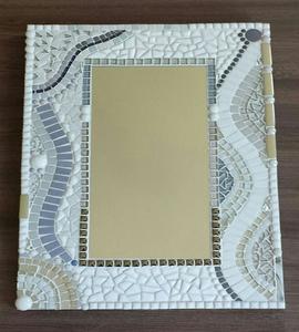 Handmade Resin Mosaic <b>Mirror</b> Shabby Chic Style <b>Wall</b> Decor Hanging Glass Tile Ornament Interior Home Art Piece Surface Plaque - Product Image 2