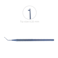 Rotateur Lester Nucleus 0,25 mm, pointe T-Dialer inclinée, 12,5 cm, en acier inoxydable, manuel, pour microchirurgie ophtalmique de précision, certifié CE