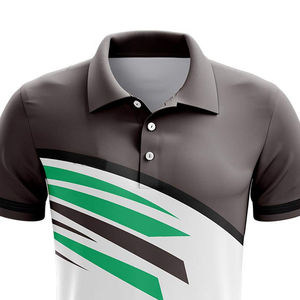 Chemise de golf décontractée pour homme en coton piqué, imprimée par transfert thermique, à manches courtes, respirante, séchage rapide, service OEM - Product Image 4