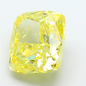 Diamante amarillo vivo brillante cultivado en laboratorio, corte cojín, certificado, tipo CVD, brillo radiante, para joyería fina y elegante. - Product Image 2